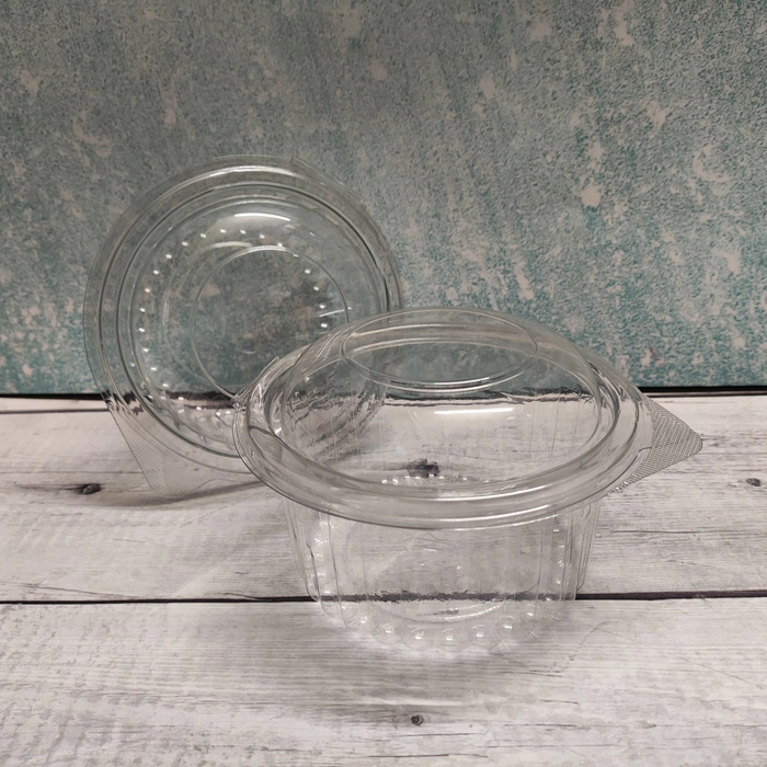 Pvc Round Box with Dome Lid - 16oz 480ML Capacity