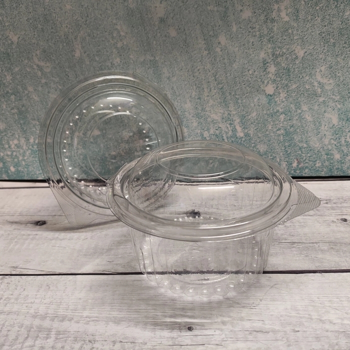 Pvc Round Box with Dome Lid - 16oz 480ML Capacity