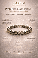 ankkjyoti Pyrite Pearl Beads Barcelet 8mm