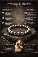 ankkjyoti Pyrite Pearl Beads Barcelet 8mm