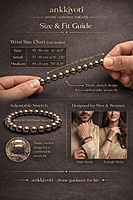 ankkjyoti Pyrite Pearl Beads Barcelet 8mm