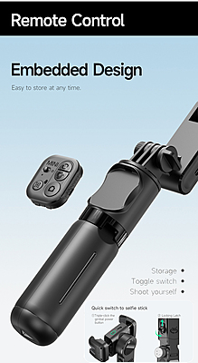 Q19 360° Smartphone Gimbal Stabilizer with AI Face Tracking, Fill Light, Extendable Selfie Stick Tripod
