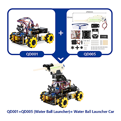 ESP32 Water Ball Launcher Car Expansion Pack for QD001 (Without Car)