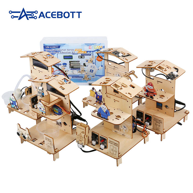 QE024 ESP32 STEM School Smart Home Kit Education Solution Series with Teaching Resource for Arduino QE024 ESP32 STEM School Smart Home Kit Education Solution Series with Teaching Resource for Arduino