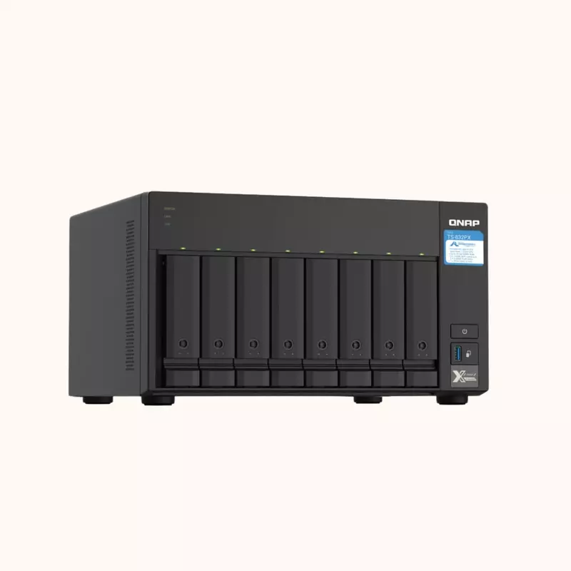 QNAP 8 Bay Quad-core 1.7GHz, High-Capacity NAS- TS-832PX-4G