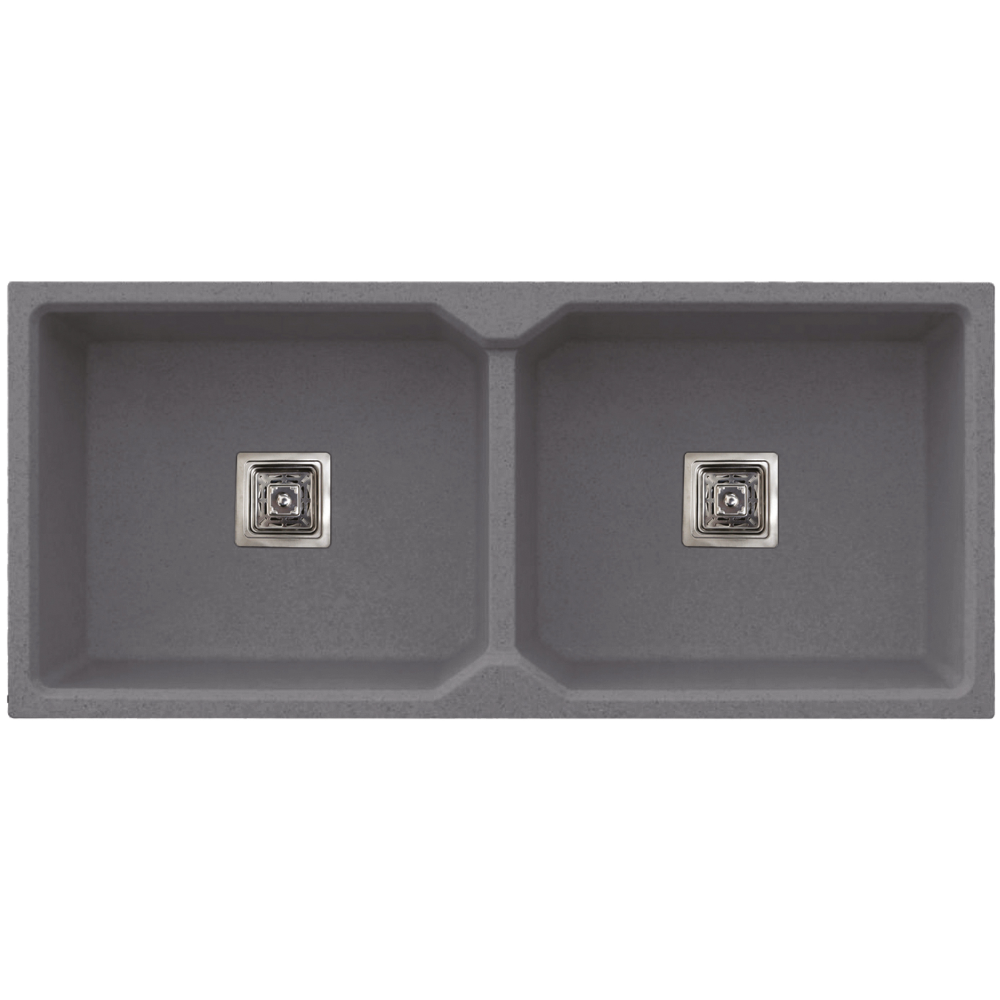 Double Bowl Kitchen Sink 37" x 18" x 10" Inch Quartz