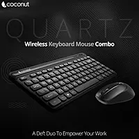 Coconut Quartz Wireless Keyboard & Mouse Combo (Durable, Efficient & Comfortable, Wireless Freedom, Perfect for Any Workspace, 1 Year Warranty)
