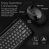 Coconut Quartz Wireless Keyboard & Mouse Combo (Durable, Efficient & Comfortable, Wireless Freedom, Perfect for Any Workspace, 1 Year Warranty)