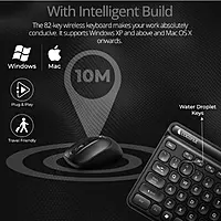 Coconut Quartz Wireless Keyboard & Mouse Combo (Durable, Efficient & Comfortable, Wireless Freedom, Perfect for Any Workspace, 1 Year Warranty)