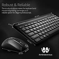 Coconut Quartz Wireless Keyboard & Mouse Combo (Durable, Efficient & Comfortable, Wireless Freedom, Perfect for Any Workspace, 1 Year Warranty)