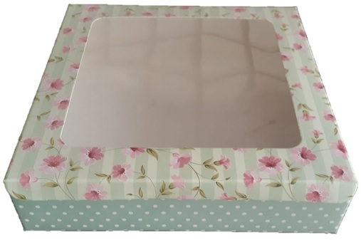 Qson Brownie Box For 9 - Size 8x8x2 inch Qson Brownie Box For 9 - Size 8x8x2 inch