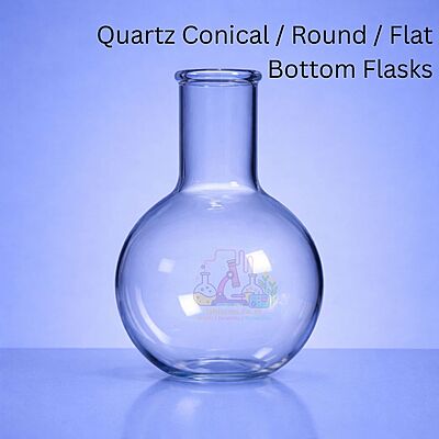 Quartz Conical / Round / Flat Bottom Flasks