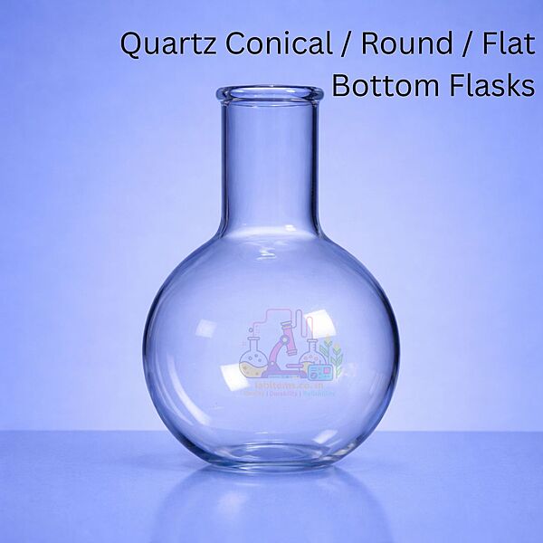 Quartz Conical / Round / Flat Bottom Flasks