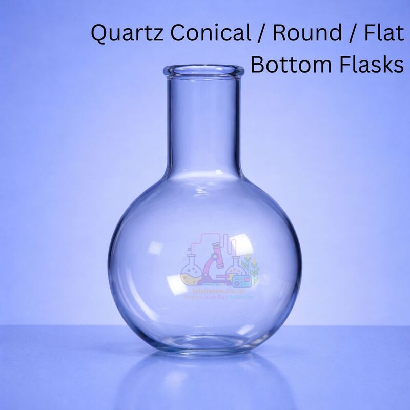 Quartz Conical / Round / Flat Bottom Flasks