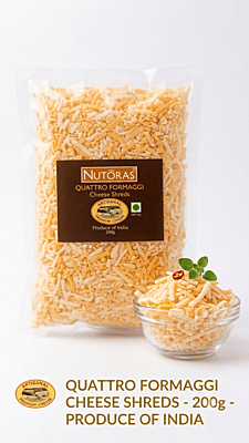 Nutoras Quattro Formaggi Shreds Cheese 200G