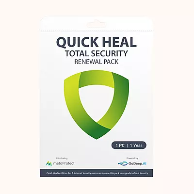 Quickheal® Total Security Windows (DT) (1yr) RENEWAL (Single key)