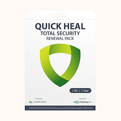 Quickheal® Total Security Windows (DT) (1yr) RENEWAL (Single key)