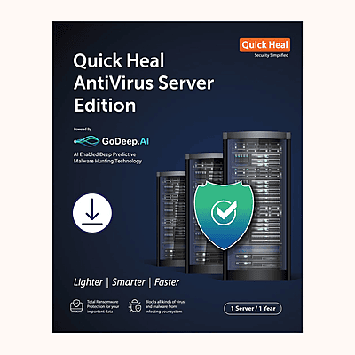 QuickhealÂ® AV Server Win 2003/08/12/16/19 (1 Server) CD (Spl-ND)