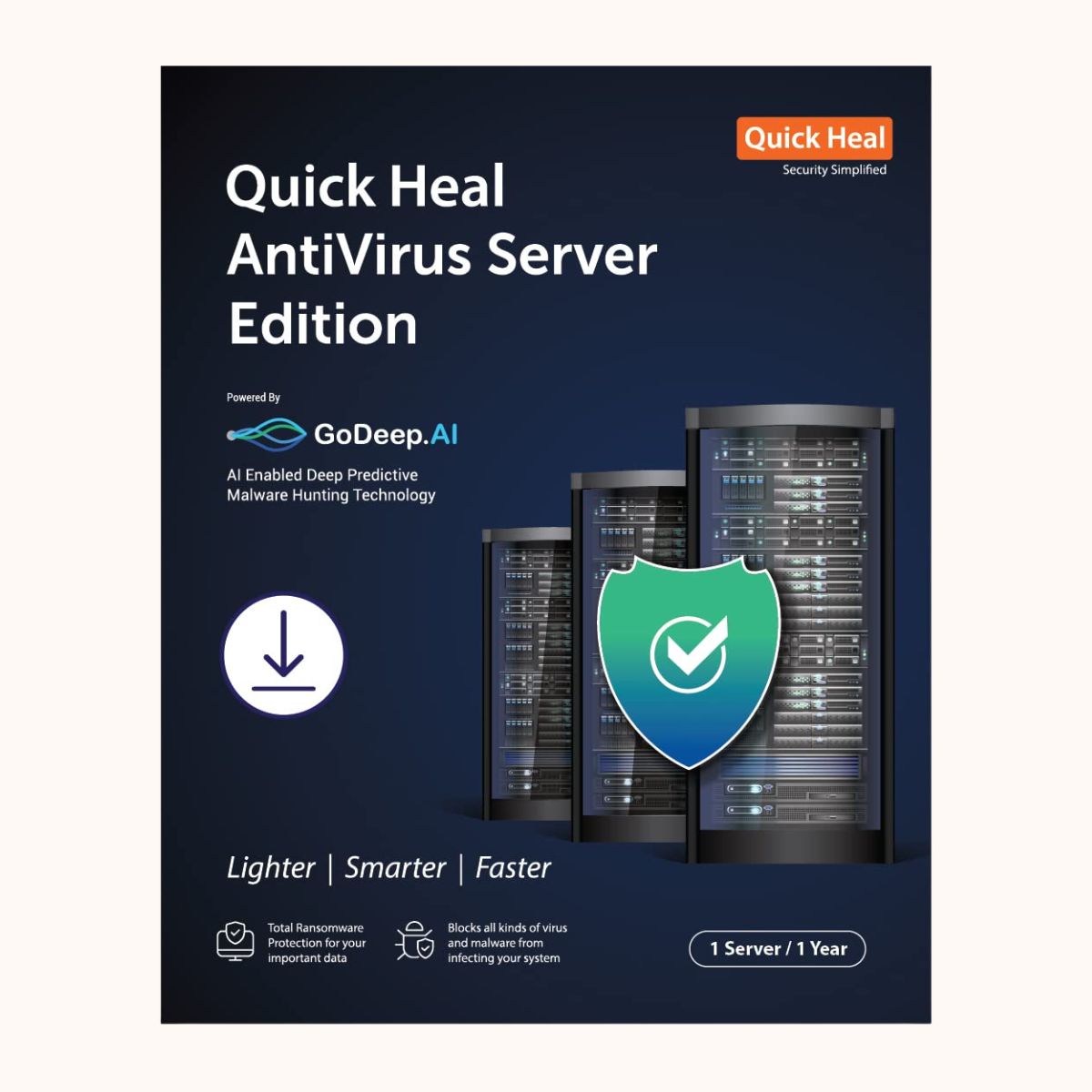 Quickheal® AV Server Win 2003/08/12/16/19 (1 Server) CD (Spl-ND)