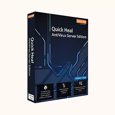 Quickheal® AV Server Win 2003/08/12/16/19 (1 Server) (1 yr) RENEWAL