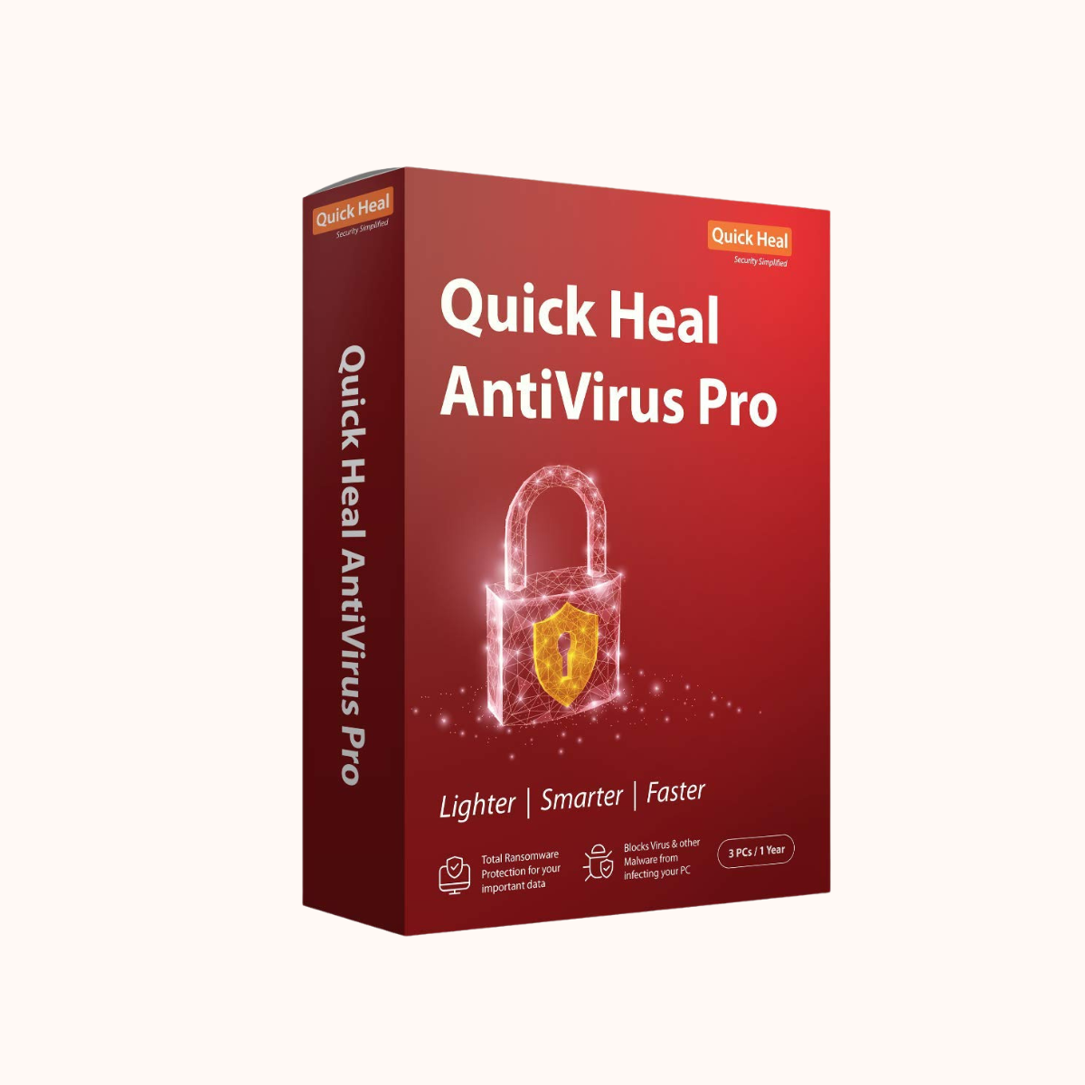 Quickheal® Antivirus Pro Windows (3pc) (3CD) (Desktop) (1 year) CD