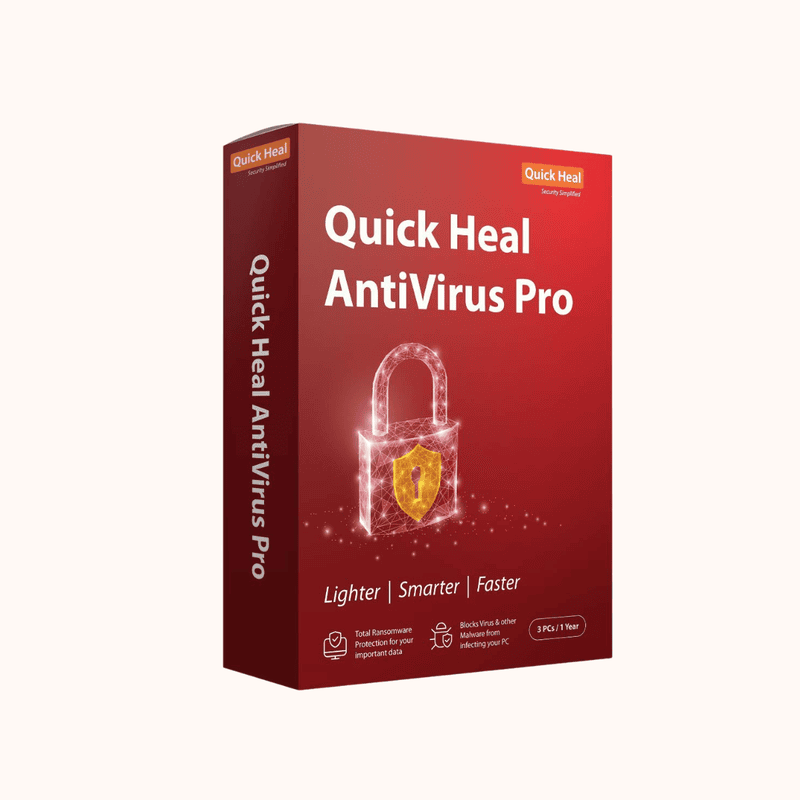 Quickheal® Antivirus Pro Windows (3pc) (3CD) (Desktop) (1 year) CD Quickheal® Antivirus Pro Windows (3pc) (3CD) (Desktop) (1 year) CD