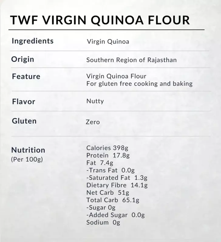 Virgin Quinoa Flour 1 Kg - TWF