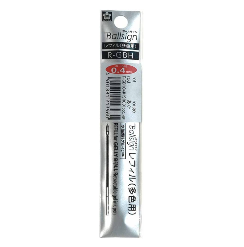 Sakura Multi-Functional Pen Refills for Ball Sign 4+1 Red R-GBH04#19
