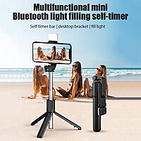 Selfie Stick 3-in-1 Tripod with Detachable Wireless Remote & LED Fill Light – Extendable Portable Selfie Stick Stand with Adjustable Phone Holder for Selfies, Vlogging, Video Calls Selfie Stick 3-in-1 Tripod with Detachable Wireless Remote & LED Fill Light – Extendable Portable Selfie Stick Stand with Adjustable Phone Holder for Selfies, Vlogging, Video Calls