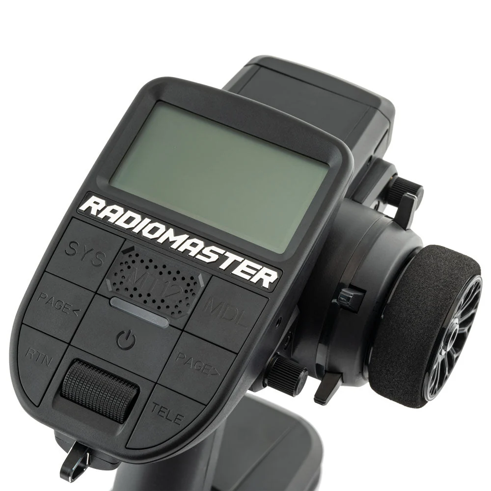 RadioMaster MT12 4in1 Transmitter with R85C Receiver RM-RADI-1800 – front view with display