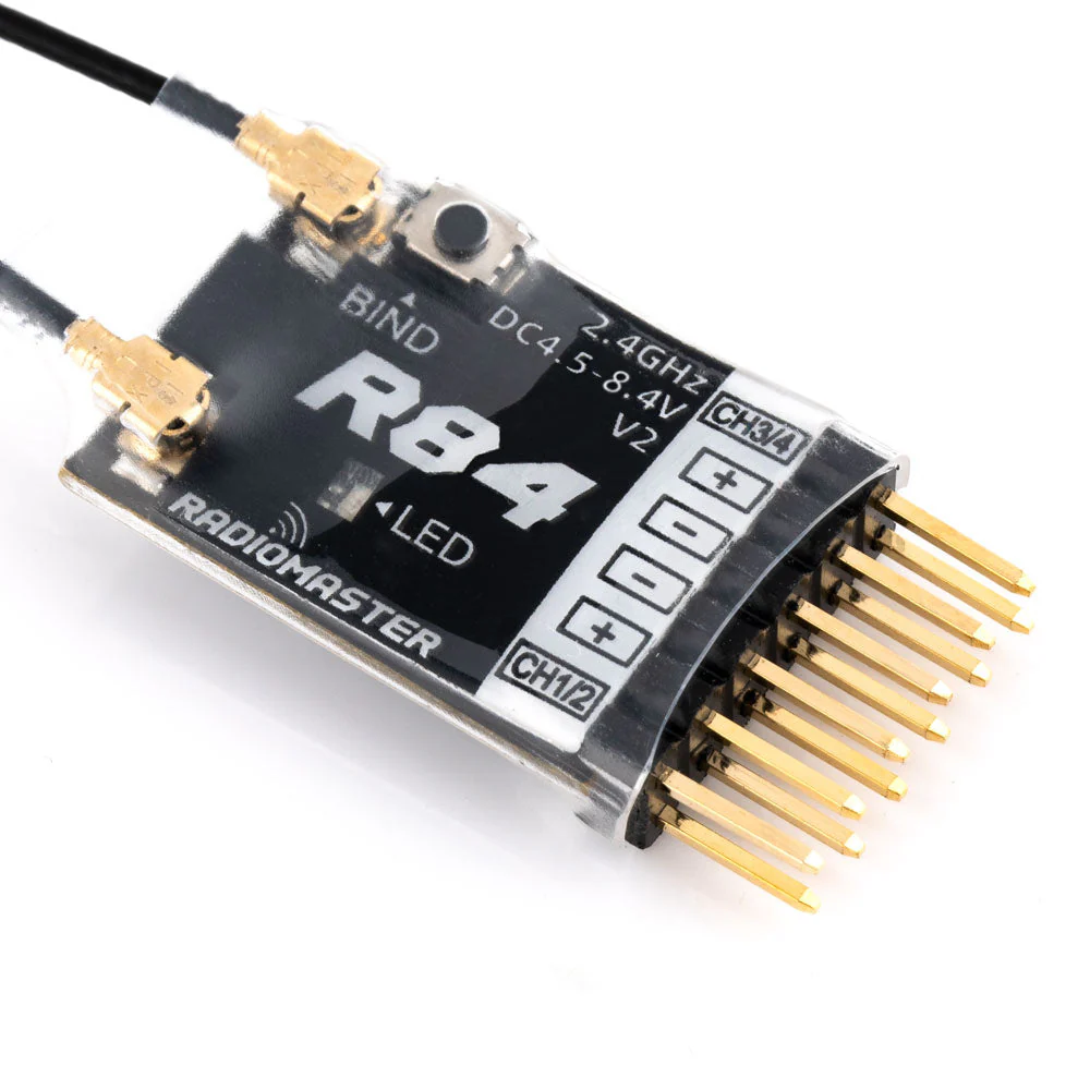RadioMaster R84 V2 Receiver Module RM-RADI-1812 - 4 Channel PWM Receiver for RC Airplanes RadioMaster R84 V2 Receiver Module RM-RADI-1812 - 4 Channel PWM Receiver for RC Airplanes