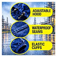 Real | Rain Pro | Double-Layer Rainwear Suit | (Pant & Jacket) | Blue/Fluorescent Green