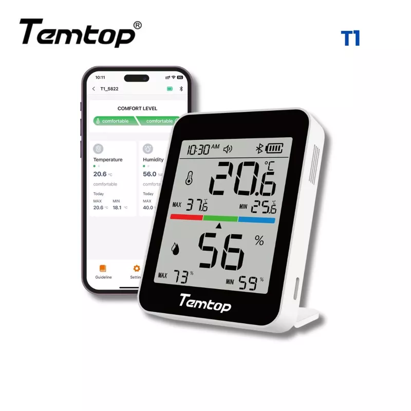 Temtop T1 Bluetooth Indoor Thermometer & Hygrometer