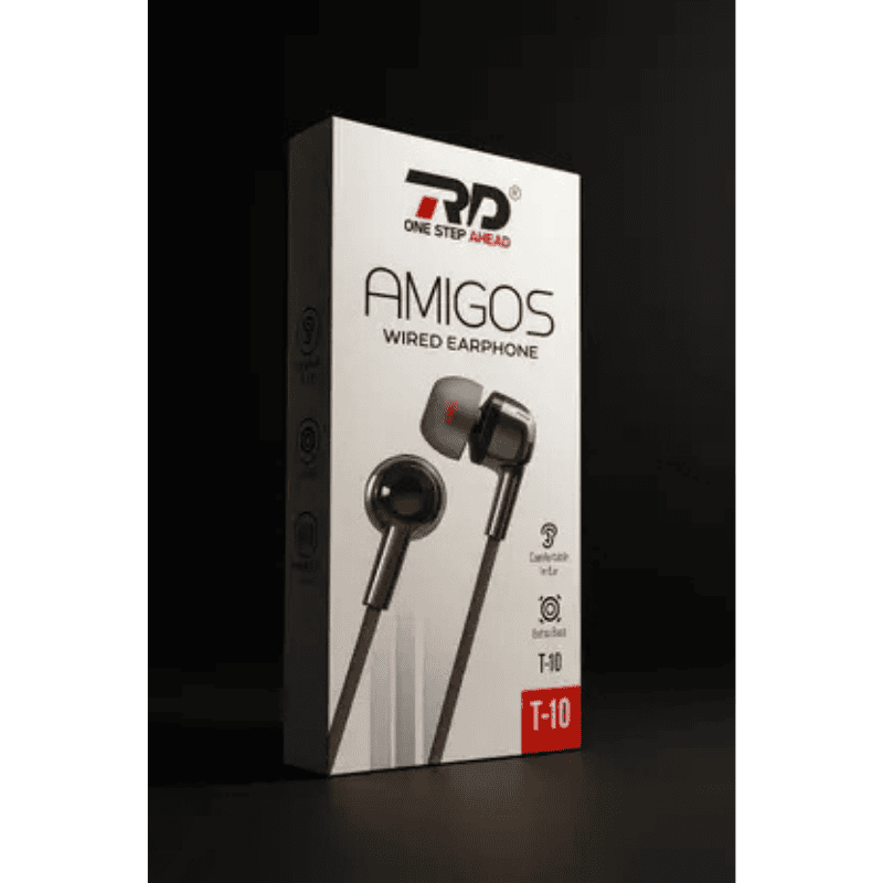 RD T-10 Earphone High Bass Stereo Wired Earbuds