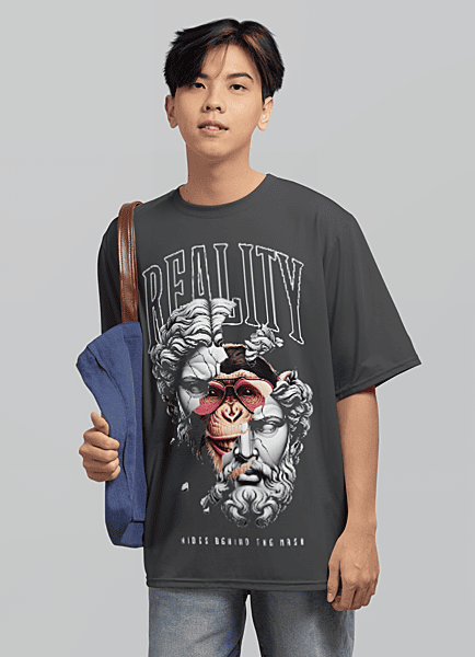 Reality grey oversized tshirt