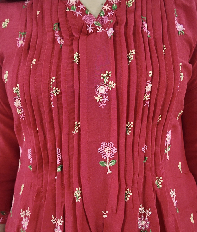 Red Gulnaar Suit Set