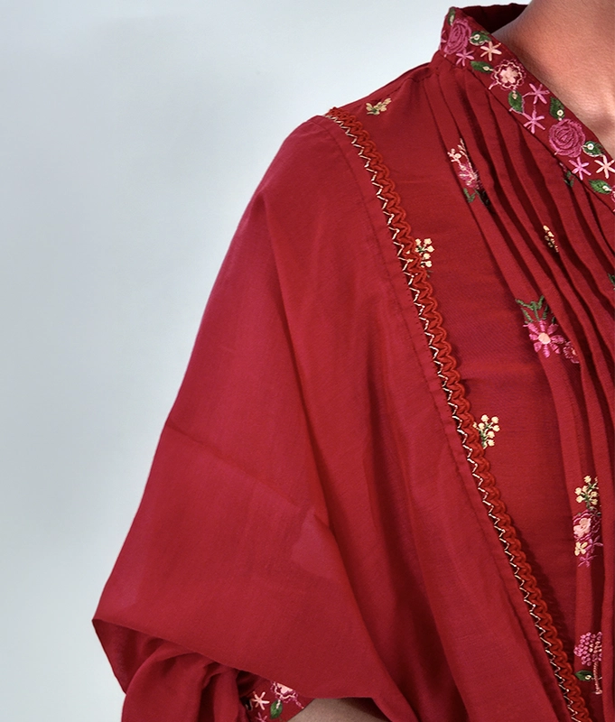Red Gulnaar Suit Set