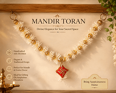 SWASTIK RED MANDIR TORAN