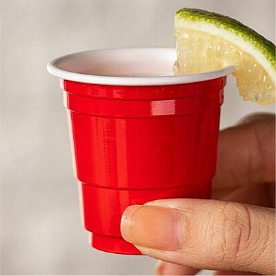 The Magic Balloons Store- Beer Pong Shot Glasses- Red Shot Glasses for Christmas Bachelor Cocktail New Year and Wedding Party Supplier - Liquid Capacity 60 ml Set of 30 Pieces-181600