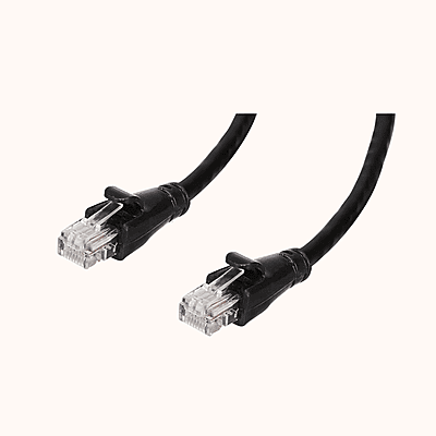 REFURBISHED CAT 6 LAN Cable | RJ45 Ethernet Cable 1 Meter, Network, Patch, Internet Cable – Supports High Speed Gigabit Data Transfer BLACK