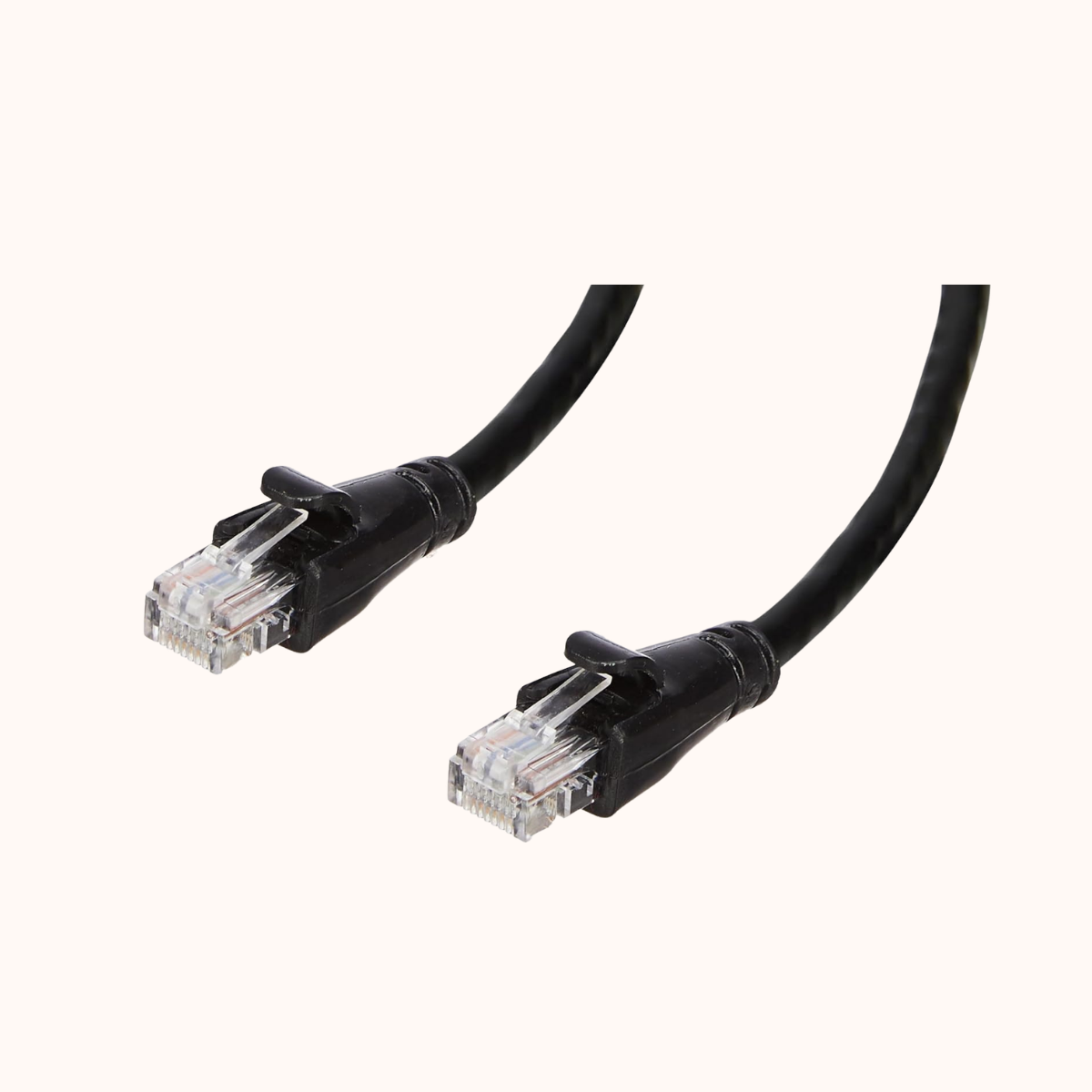 REFURBISHED CAT 6 LAN Cable | RJ45 Ethernet Cable 1 Meter, Network, Patch, Internet Cable – Supports High Speed Gigabit Data Transfer BLACK