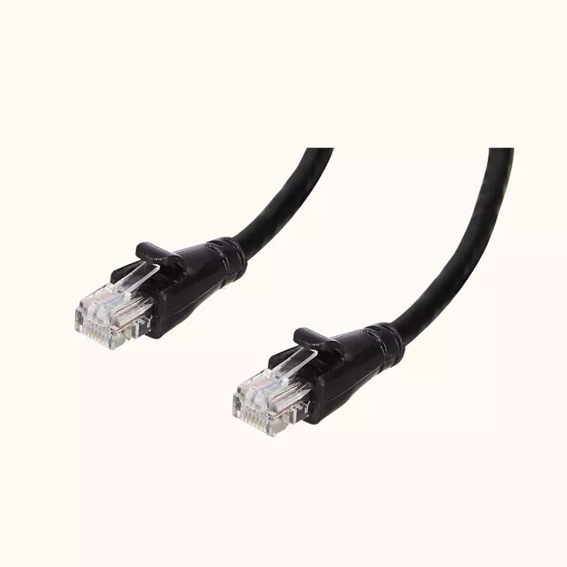 REFURBISHED CAT 6 LAN Cable | RJ45 Ethernet Cable 1 Meter, Network, Patch, Internet Cable – Supports High Speed Gigabit Data Transfer BLACK