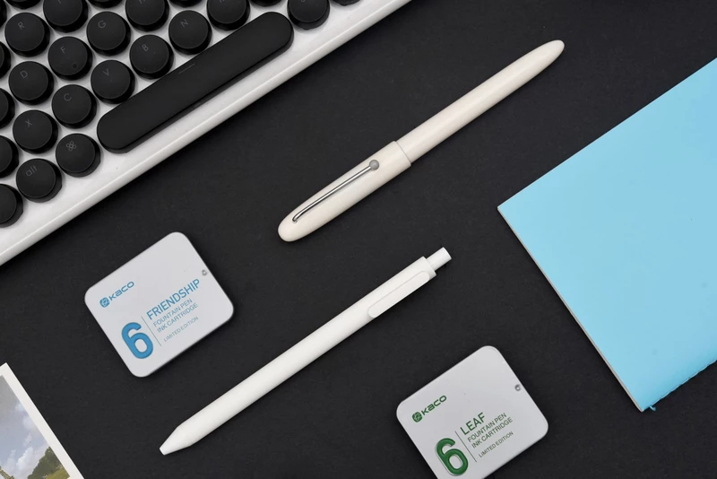 Kaco Retro Fountain Pen White