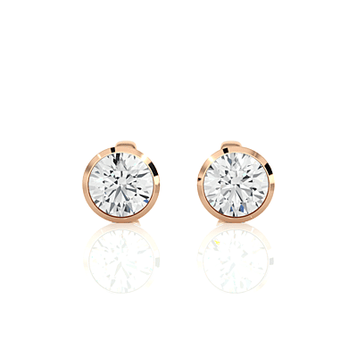Tara Crown Glow – Halo Diamond Studs