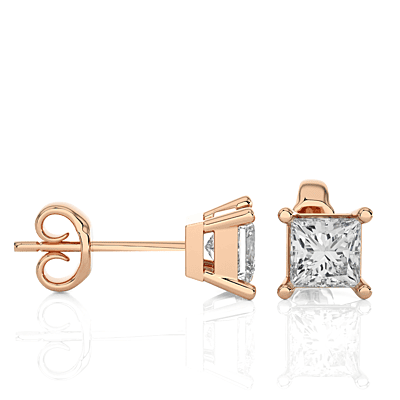 Tara Square Spark – Diamond Studs