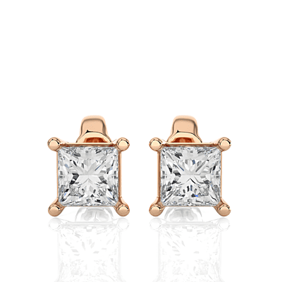 Tara Square Spark – Diamond Studs