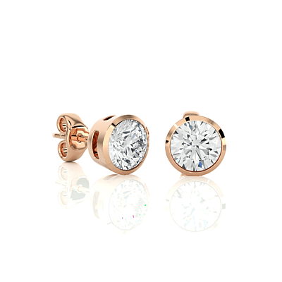 Tara Crown Glow – Halo Diamond Studs