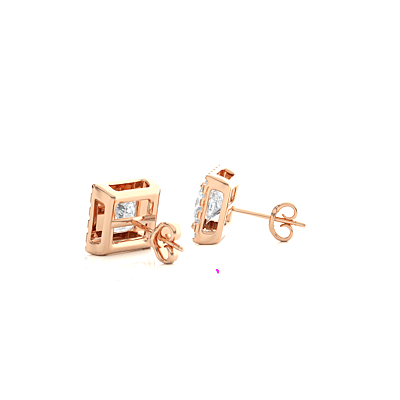 Tara Crown Glow – Halo Diamond Studs