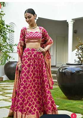 Rajasthani Gharchola Lehenga-Pink-3