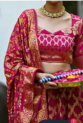 Rajasthani Gharchola Lehenga-Pink-6
